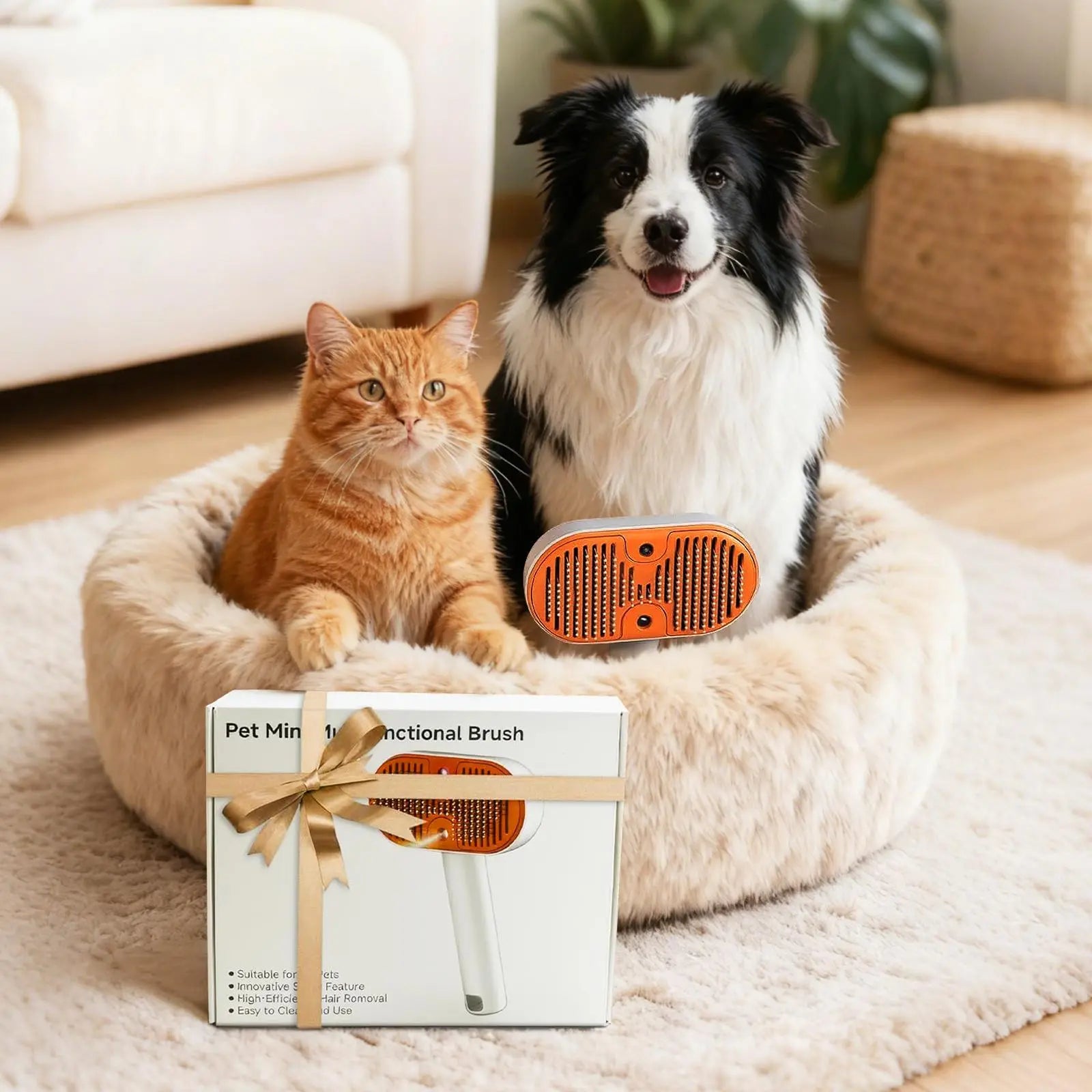 FurFree™ Pro — Cepillo Vaporizador 3 en 1